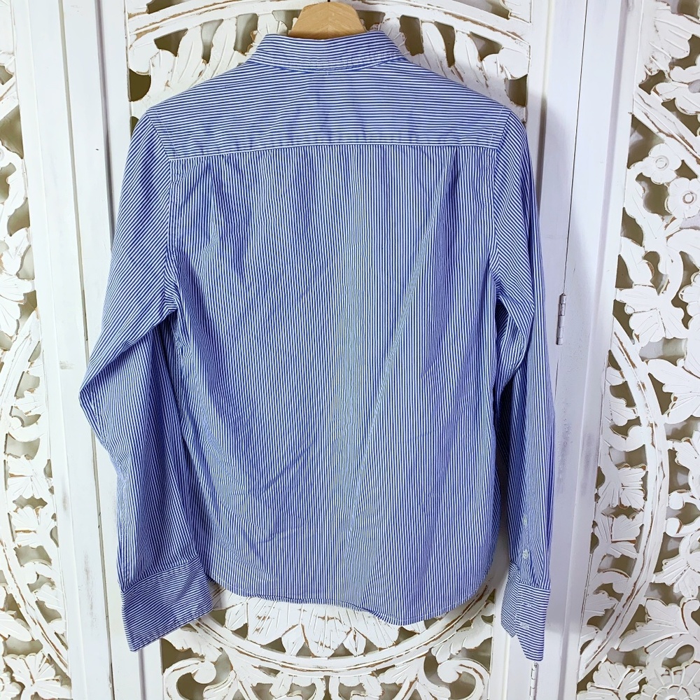 Haute Hippie Blue White Striped Skull Button Top - Picture 5 of 5